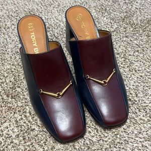 NEW- tory Burch equestrian link Mule